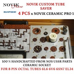 Novik 8 Pin Octal Tube Ceramic Socket Saver Pro1 For 6L6 6V6 6sn7 El34 4pcs
