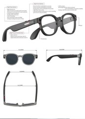 AIMB-S1 Smart Glasses with Camera Anti-shake 1080P Video/Audio AI Translation zo
