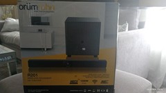 Orumrohn R201 Wireless Soundbar 1200W w/ Subwoofer, Remote, FM Radio, Black