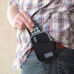 USA GEAR Neoprene MP3 Player Carrying Case – Belt Loop, Wrist Strap (Black)