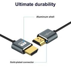 Ultra Thin 1FT Flexible HDMI Cable 2-Pack – 4K@60Hz High-Speed Connection