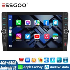 9″ 4+64G Apple CarPlay Double 2 DIN Car Stereo Radio Android GPS Head Unit SWC