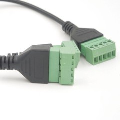 5 Pin Screw Terminal Female to 5 Pole Terminal Female Headphone Connection Cable