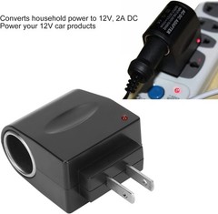110V-240V AC Plug To 12V DC Car Cigarette Lighter Converter Socket Adapter Lot
