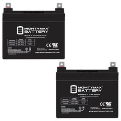 Mighty Max 12V 35AH SLA Replacement Battery for Pride Victory Scooter – 2 Pack