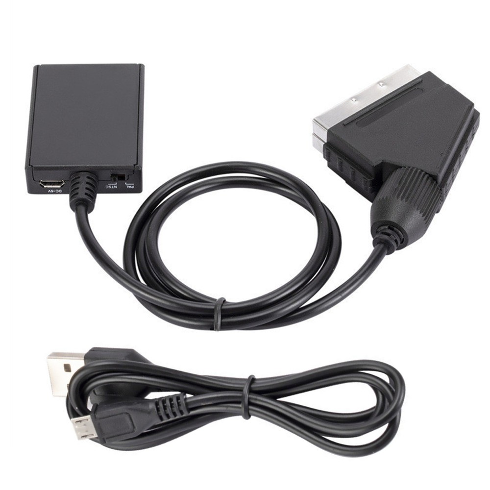ABS 1080P HDMI-Compatible To Scart Video Output Audio Converter Adapter
