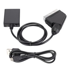 ABS 1080P HDMI-Compatible To Scart Video Output Audio Converter Adapter