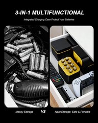 8 Pack AAA 1512mWh 1.5V Rechargeable Lithium Batteries With Fast Charger Box