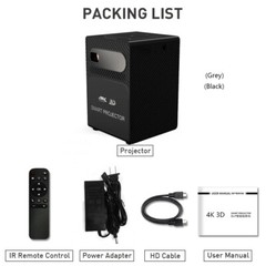 Mini Projector Support 1080P 4K 3D Movies Android 9.0 Wifi Theater Projector