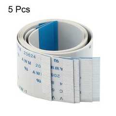 uxcell 40 Pin Flexible Flat Cable 0.5mm Pitch A Type FFC FPC Ribbon White