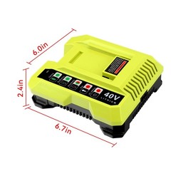 Fast Charger Compatible with Ryobi Leaf Blower 40V Battery OP4060 OP4075 OP4080