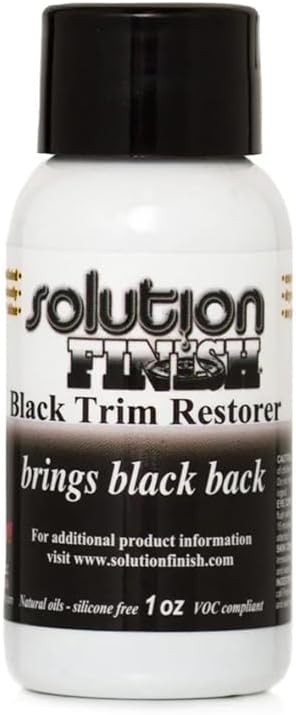 Black Plastic & Vinyl Trim Restorer – Use for Car and Truck Detailing, No…