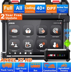 X7 HD 24V 12V Diesel Heavy Duty Truck Scanner ECU Coding All System DPF Regen