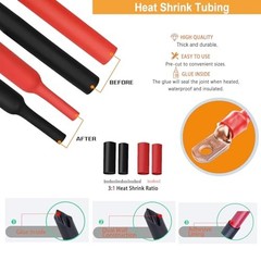 4/0 AWG Copper Wire Lugs with Heat Shrink Ring Terminals 12 Pack