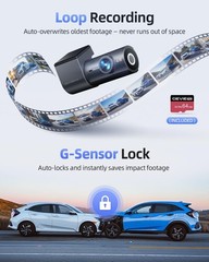 Advanced 4K+1080P Dash Cam with Night Vision & 5.8GHz WiFi Connectivity – 64GB