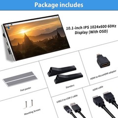 Geeekpi 10.1 Inch Lcd Screen For Raspberry Pi 1024X600 Ips Lcd Display Hdmi