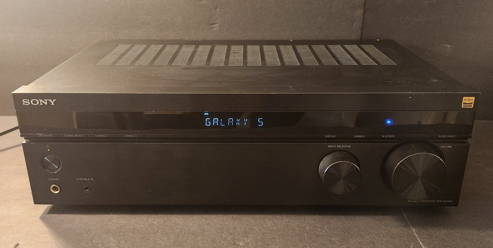 Sony STR-DH190 Black Stereo Receiver Bluetooth *Tested* 200 Watts Phono & Aux In