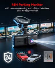 REDTIGER 4K Dash Cam Front and Rear, Touch Screen 3.18 Inch, Free 64GB Card