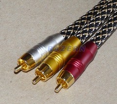 NEW 6 ft premium Steren 3-RCA male to male heavy duty audio video A/V cable