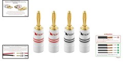 Nakamichi Excel Series 24k Gold Plated Banana Plug 12 AWG – 18 AWG Gauge Size…