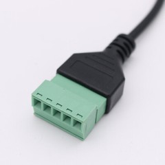 Micro USB Male to 5 Pin Screw Connector with Shield Terminal Plug Adapter Cable