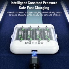 3600mWh 1.5V AA Lithium Rechargeable Batteries + Charging Storage Box 4/8/12/16x