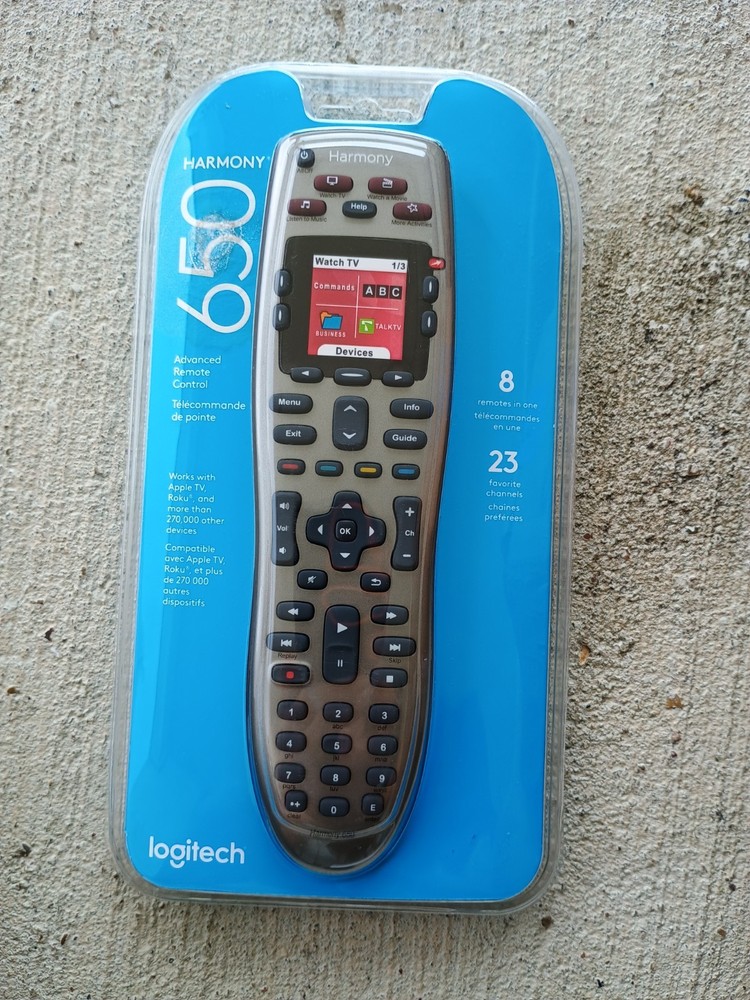 Logitech 915-000159 Harmony 650 Universal Color Screen Remote – New & Sealed
