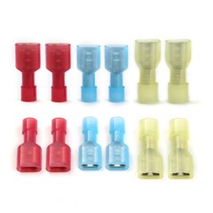 500PC Male Female Insulated Spade Terminal Crimp Quick Disconnect Wire Connector