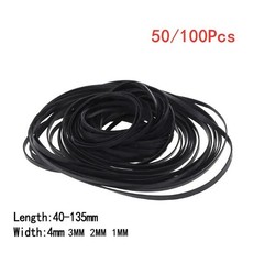 100 Pcs Rubber Tape Recorder Belt Cassette Player Drive Belts Replacement