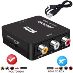 RCA to HDMI Adapter Converter Video Audio Composite AV 720p 1080p Upscaler CVBS