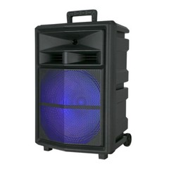 15″ Portable Party Wireless Speaker 10000W Super Bass / Lights USB TF AUX FM TWS