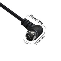 PIIHUSW 90 Degree 8 Pin Mini Din Plug Audio Cable 50 cm