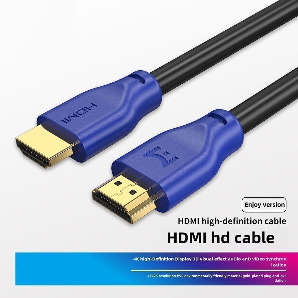1 PCS 4K 8K HDMI CABLE 2.1 HIGH SPEED GOLD PLATED BRAIDED LEAD 1080P 3D HDTV UHD