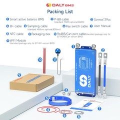 Daly Smart BMS 200A 4S-24S with Active Balancer for Li-ion LiFePO4 12V-72V packs