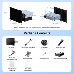 ATOTO 10.1″ 2G+32G Floating 1DIN Car Stereo Wireless CarPlay Android Auto 4G GPS