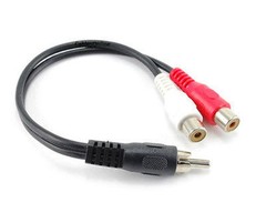 5-PACK 6 inch RCA Male to 2-RCA Female Audio Y-Cable, CablesOnline AV-Y22-5