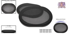 5″ x 7″ ABS Plastic Speaker Grills with Metal Mesh – Easy Install – 2Pcs