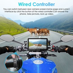 Carpuride W712D Moto Stereo Waterproof Dual Camera Wireless Carplay Android Auto