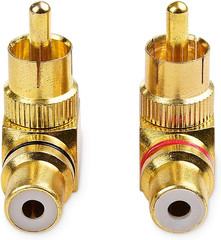 Cable Matters 2-Pack Right Angle RCA Adapter, 90 Degree RCA Adapter