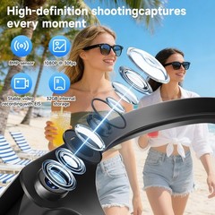 AI Smart Glasses with Camera,AI Voice Assistant,8MP/1080P HD Video & Audio Re…