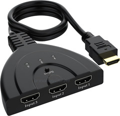 3 Port HDMI Splitter Cable 1080P Switch Switcher HUB Adapter for HDTV PS4 USA