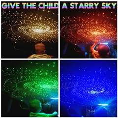 1set Kit de luces LED para coche techo de estrella lámpara de techo fibra óptica