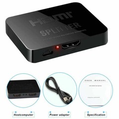 HDMI Splitter 1 in 2 out 4K, HDMI Splitter 1 To 2 Amplifier For Full HD 1080P 3D