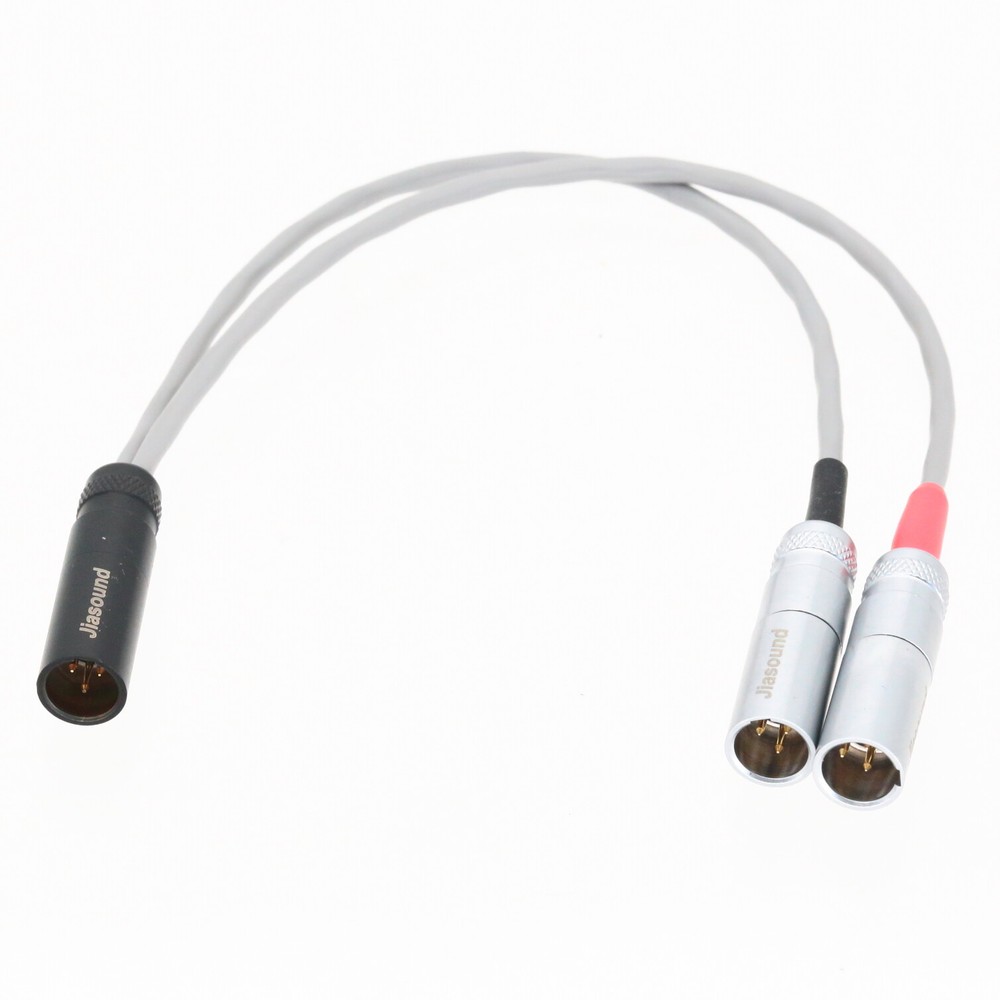 Mini-XLR 3-Pin TA3M to Dual 3Pin small-XLR TA3M 8″ L2B2AT 1M2M Balanced Cable