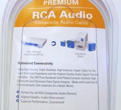 BAFO Premium 24K Gold Plated L/R RCA Stereo Audio Cable 10′ 10FT Retail Pack