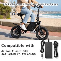 42V Charger Replacement for Jetson Atlas JATLAS-BLK/JATLAS-BB Fat Tire