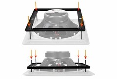 10″ In Wall Subwoofer 200W Passive Home Theater Easy Mounting Bracket IWS10 OSD