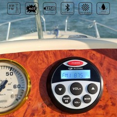 Marine Waterproof Radio Bluetooth Stereo System Receiver + FM AM Antenna