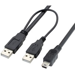 5-Pack USB 2.0 A Male to Mini USB B + USB 2.0 A Data Charge Y Splitter Cable 18″