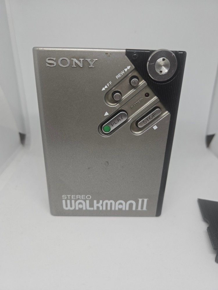 Sony WM-2 Walkman Stereo Portable Cassette Player Silver Working